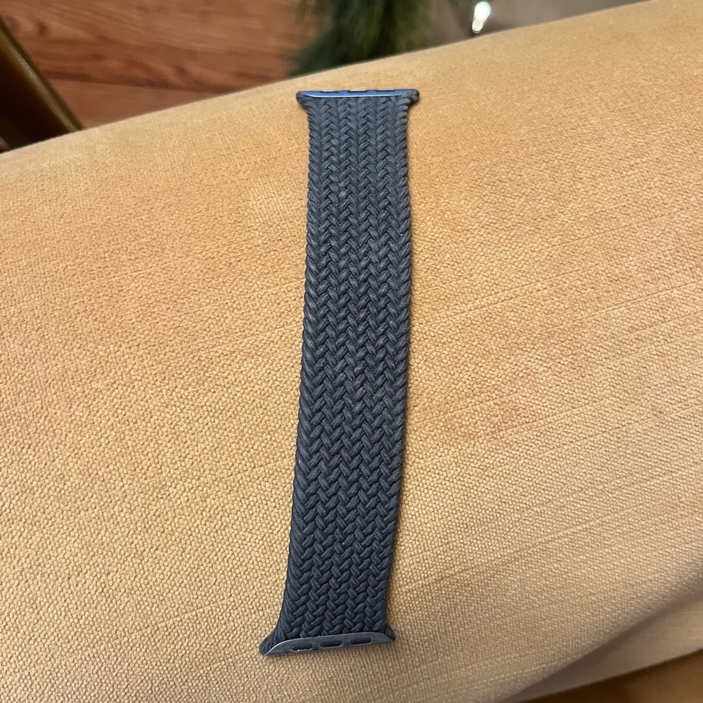 Apple Braided Loop Band fits 45 mm watch, M size wrist 6 inches - Blue